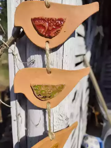 zestaw ptaszków ceramicznych