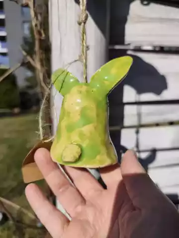 dzwonek ceramiczny zając