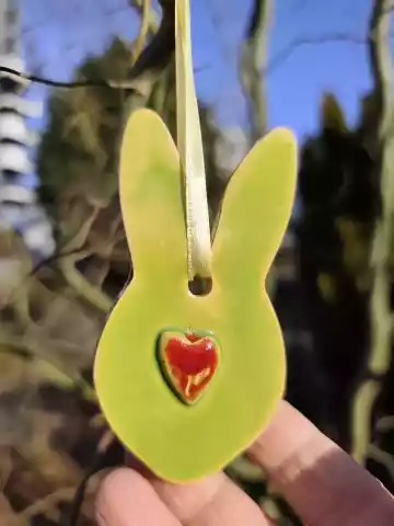 królik ceramiczny zawieszka