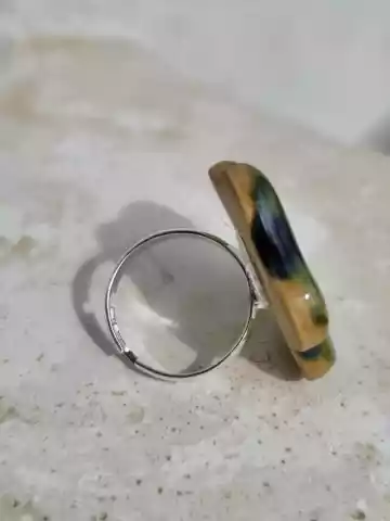 pierścionek ceramiczny kwiatek