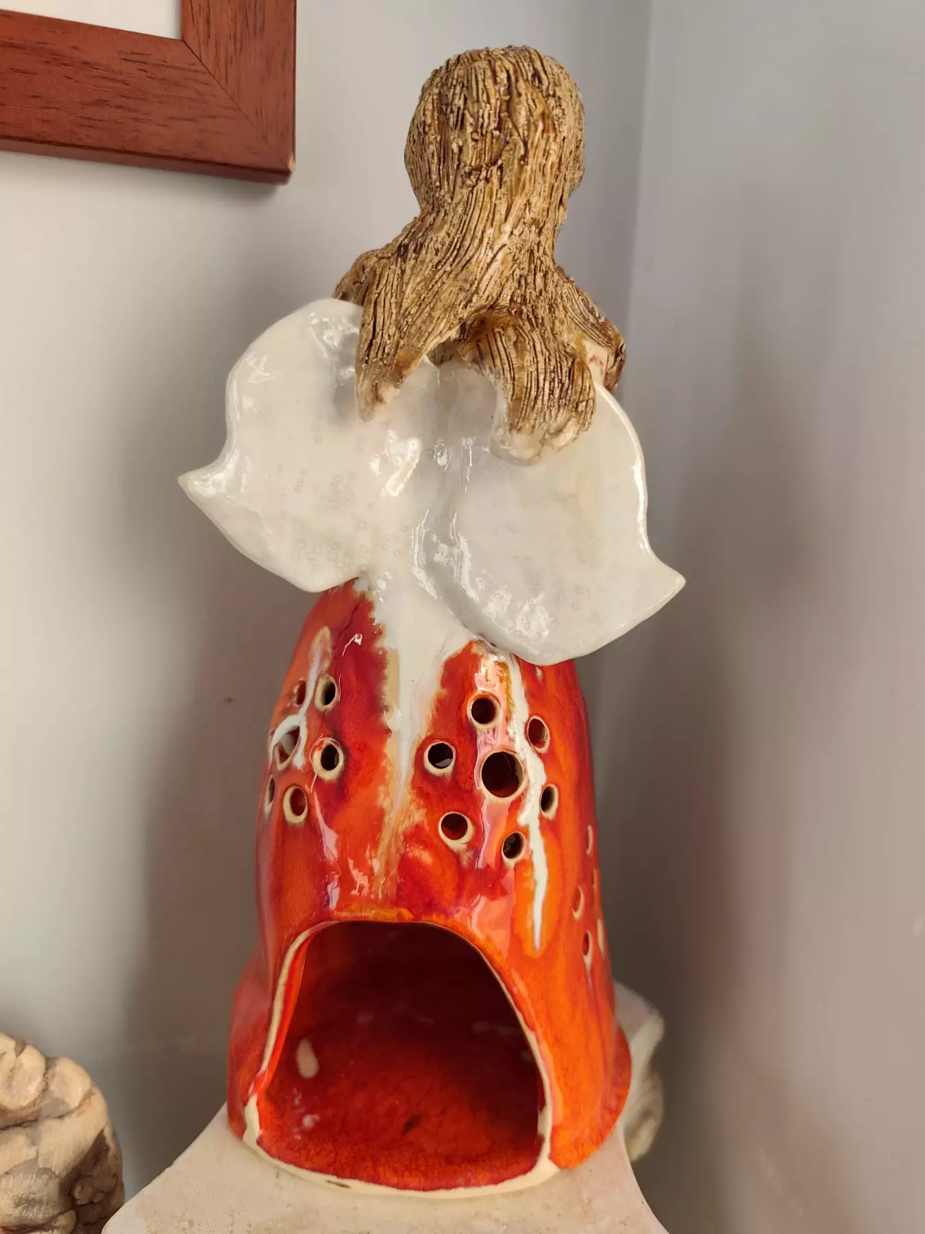 anioł ceramiczne lampion