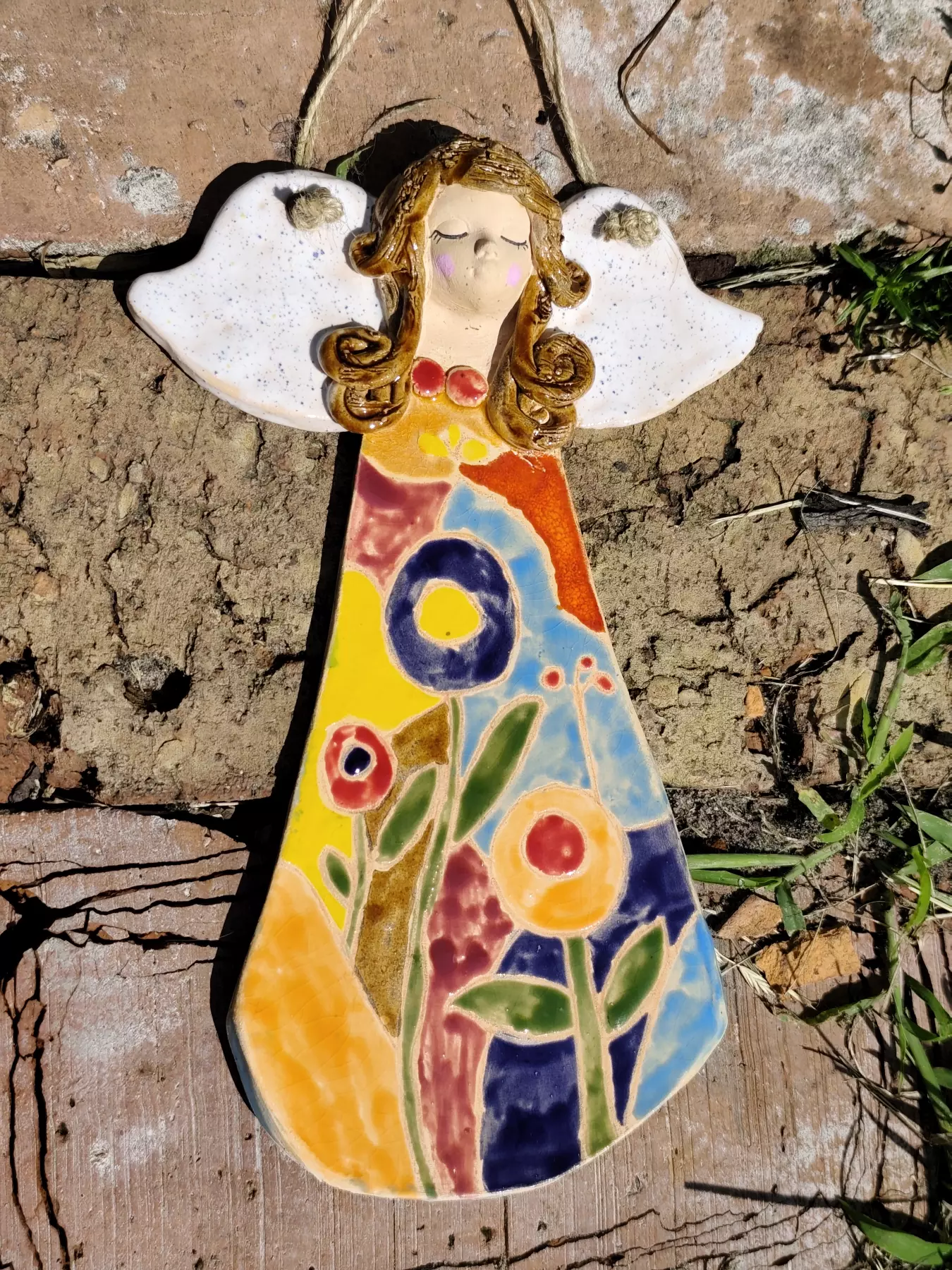 anioł ceramiczny