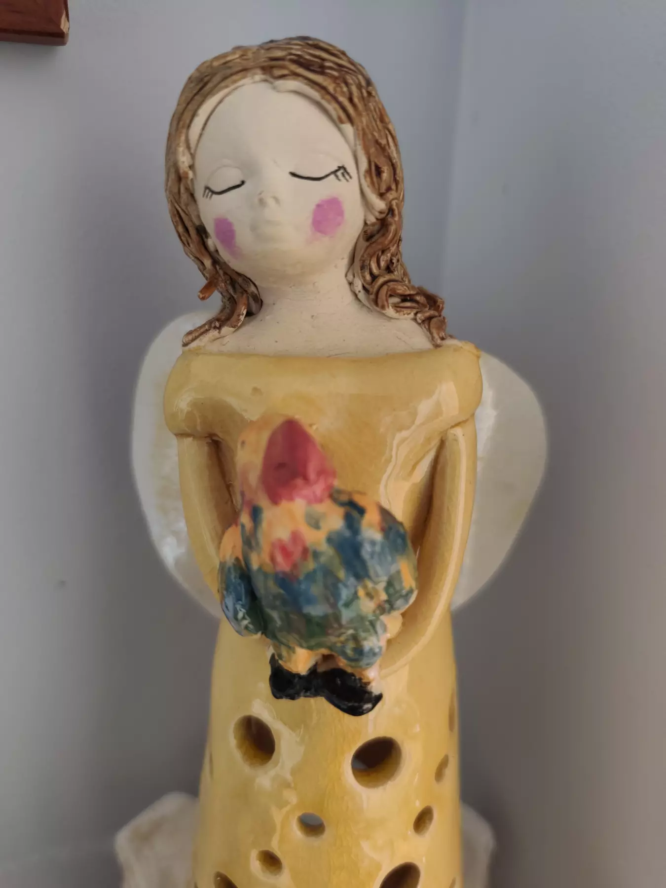 anioł ceramiczny lampion