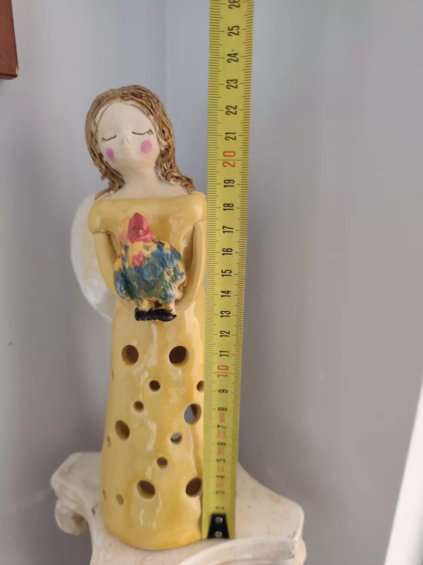 anioł ceramiczny lampion