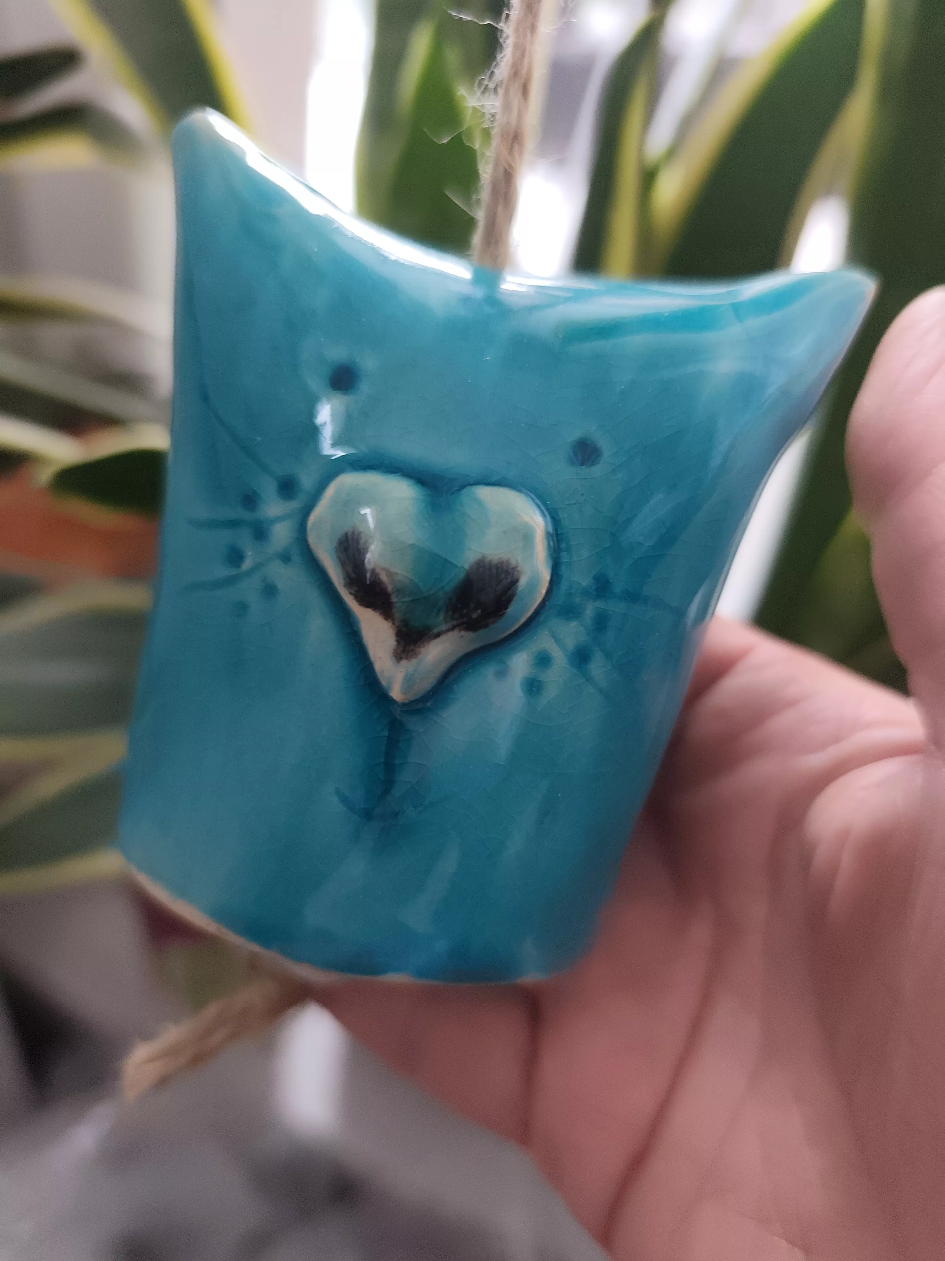 dzwonek ceramiczny kot