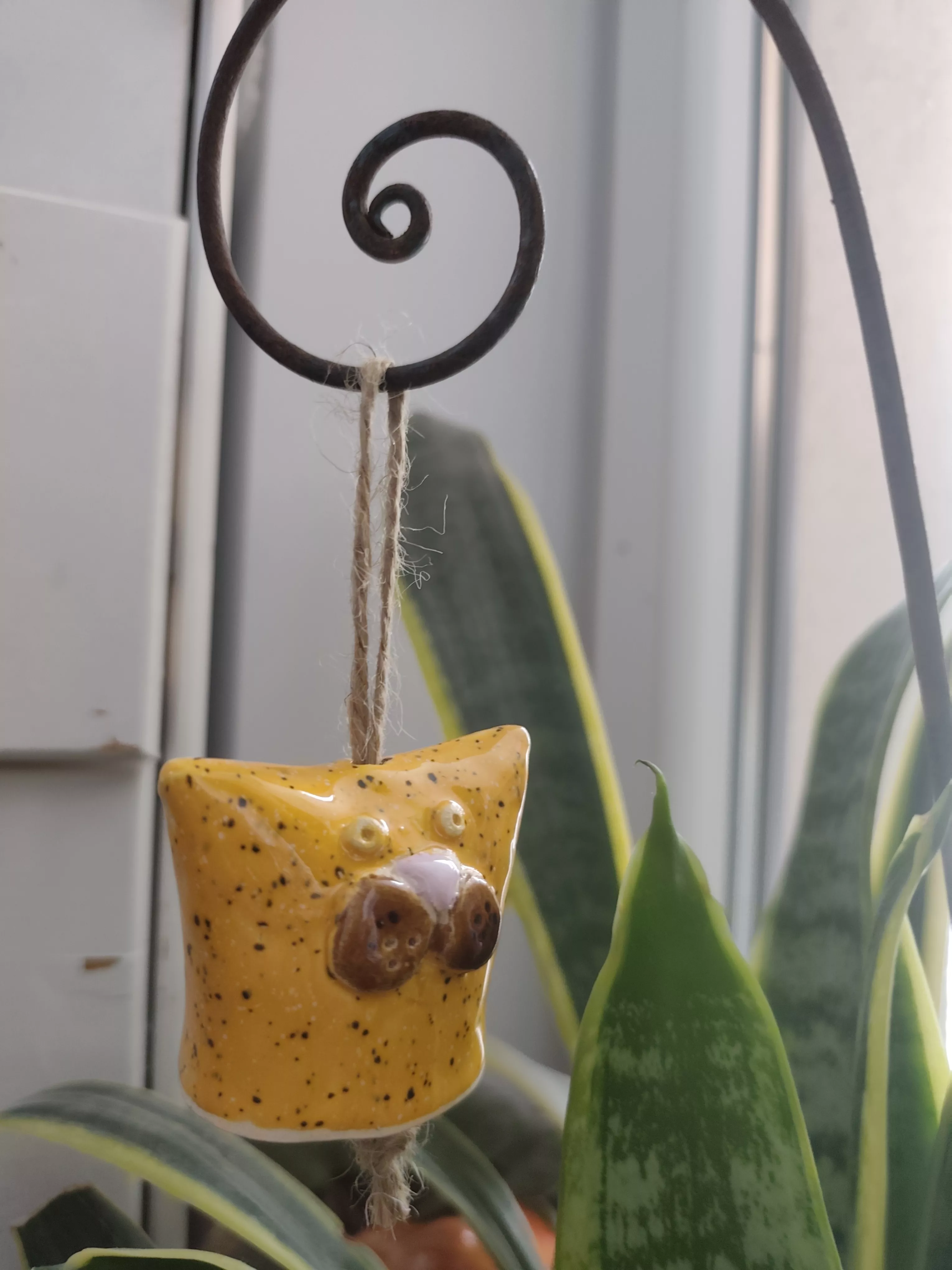 dzwonek ceramiczny kot mały