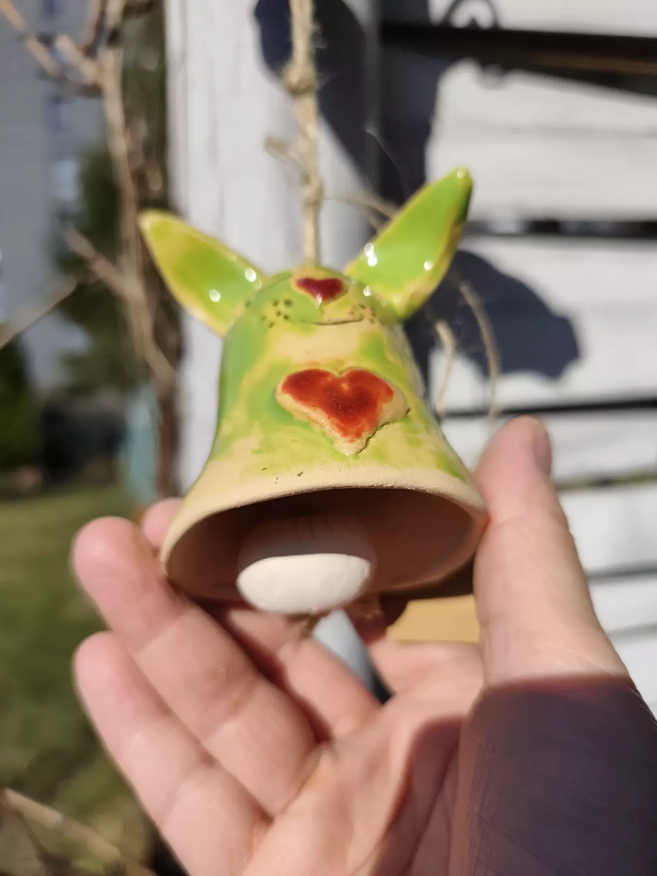 dzwonek ceramiczny zając