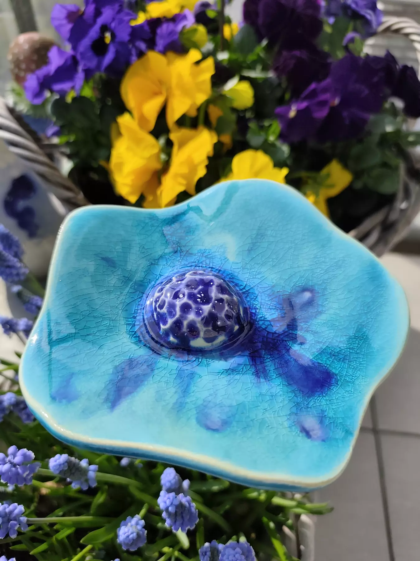 kwiat ceramiczny poidło