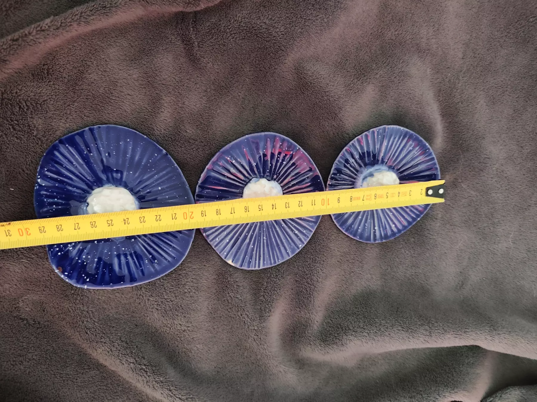 Kwiaty ceramiczne 3szt na drewnianych kijkach