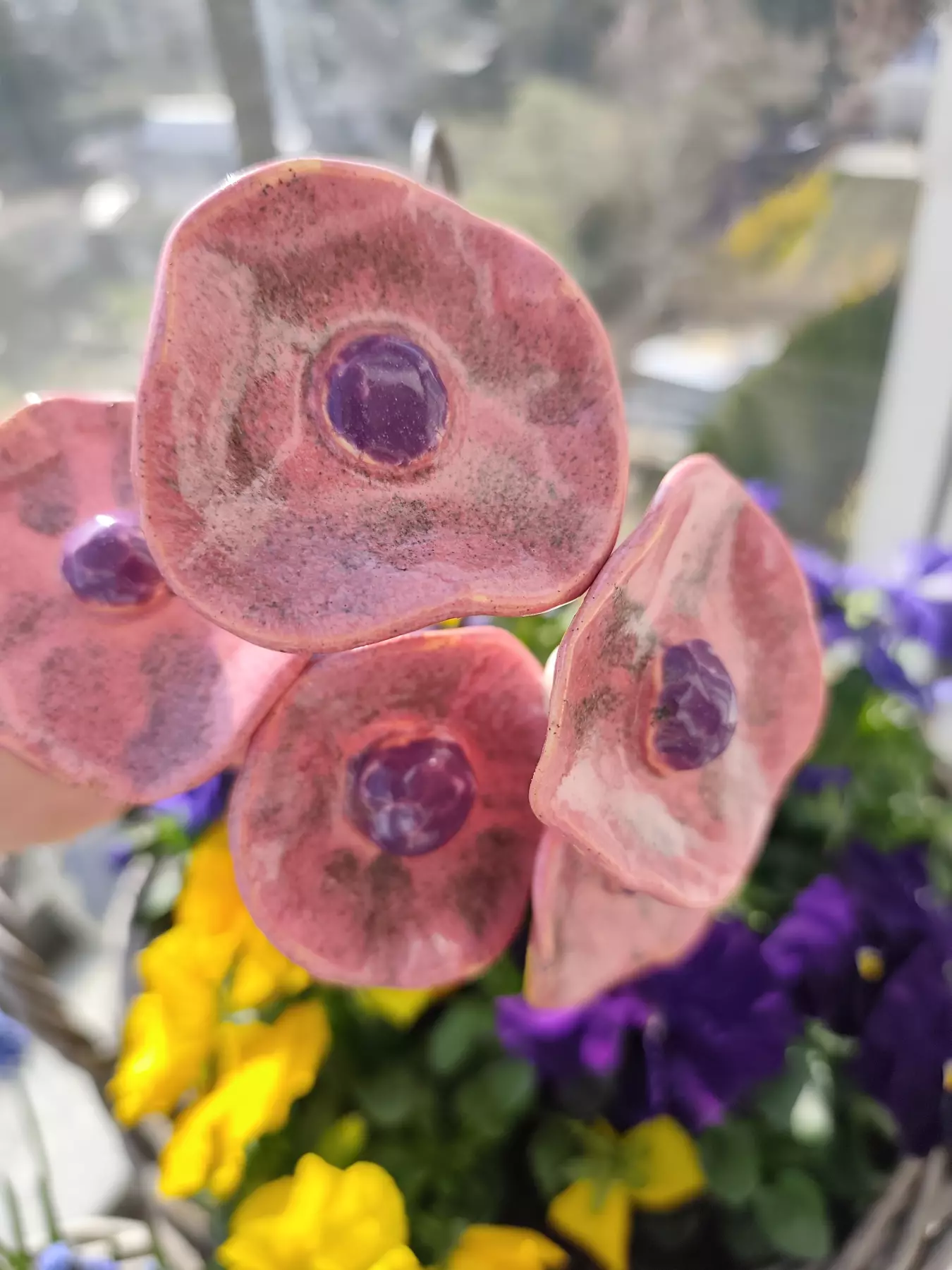 kwiaty ceramiczne 5 szt