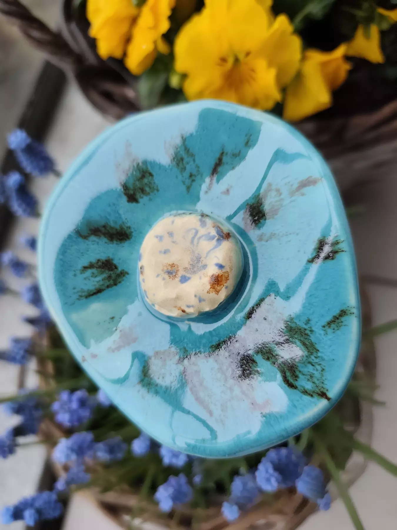 kwiaty ceramiczne na kijku